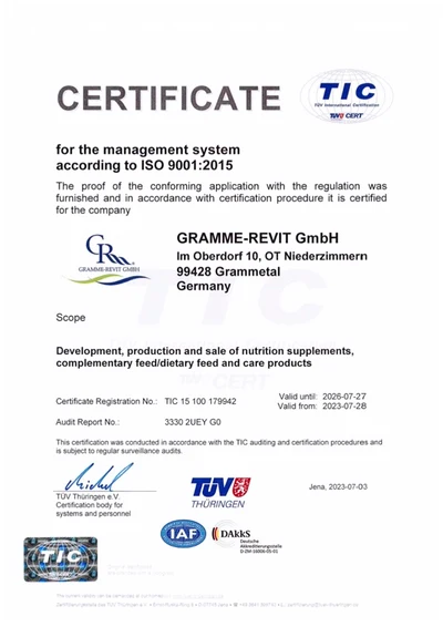 Certifikát ISO 9001:2015